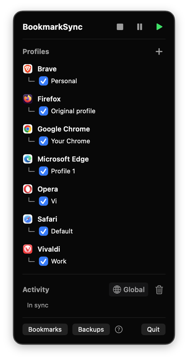 Menu Bar Popover